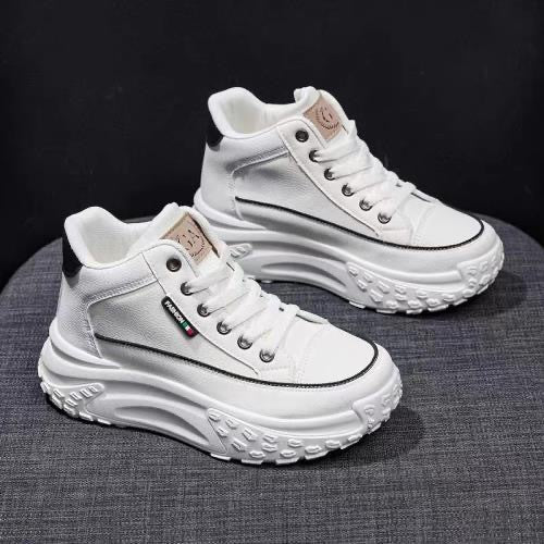 Damen Hohe Plateau Sneakers mit trendiger Silhouette und rutschfester Sohle EB