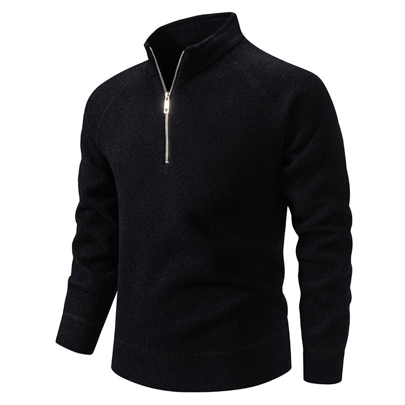 Herren Pulli mit modernem Reißverschluss und Raglanärmeln EB