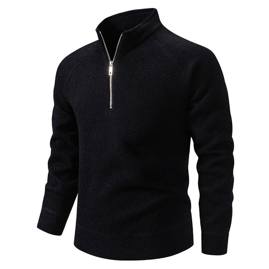 Herren Pulli mit modernem Reißverschluss und Raglanärmeln EB