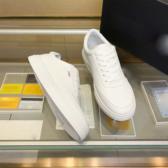 Damen modische Sneakers aus hochwertigem Leder mit komfortablem perforiertem Design EB