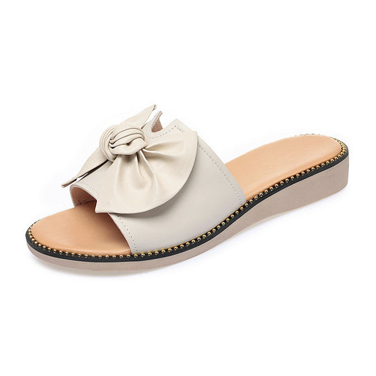 Damen Sandalen mit modischem Schleifen-Design und bequemer Sohle EB
