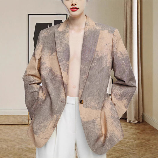 Damen Oversized Blazer mit kunstvollem Farbverlauf EB