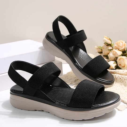 Damen Komfortable und atmungsaktive Sandalen mit elastischen Riemen EB