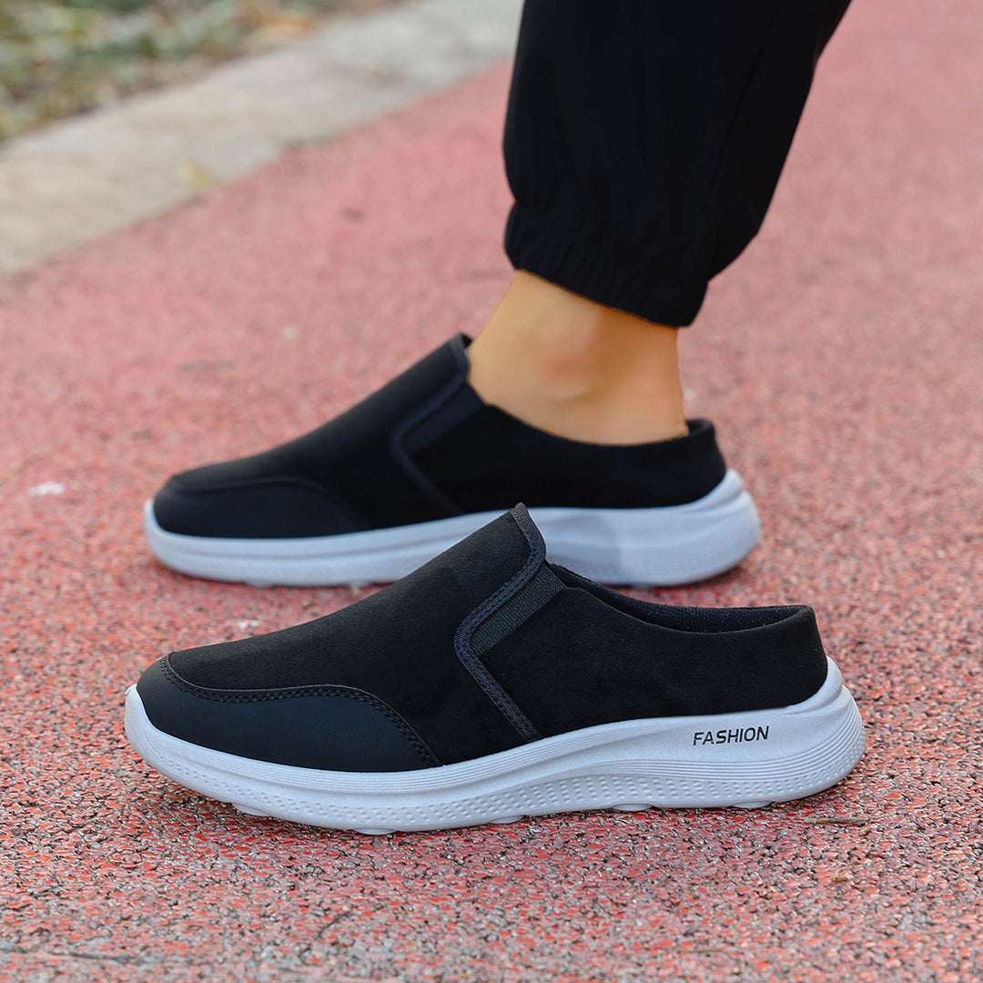 Damen Bequeme Freizeit-Slipper aus hochwertigem Velours EB
