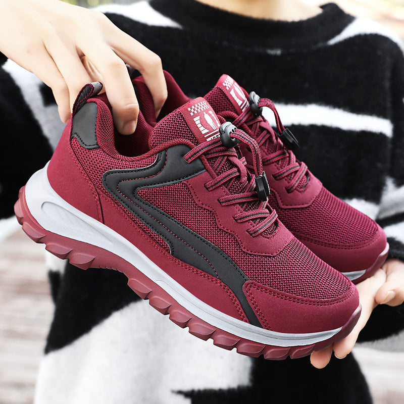 Damen nan robuster Trekking-Sneaker mit profiliertem Geländegriff, stoßdämpfender EVA-Zwischensohle und Schnellzug-Schnürung EB