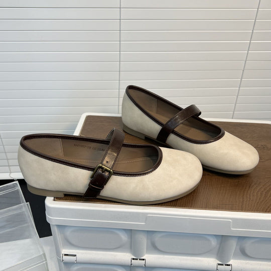 Damen Ballerinas mit modischem Riemen und ergonomischer Innensohle EB