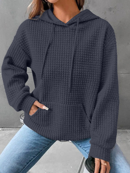 Damen Kapuzensweatshirt mit strukturiertem Design EB