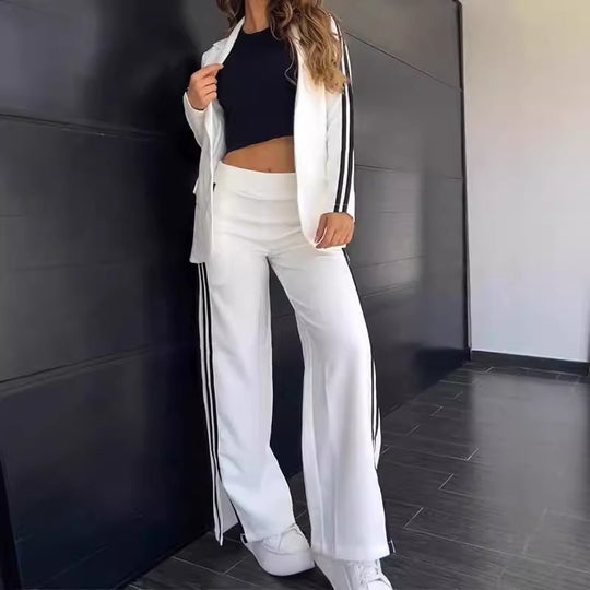 Damen Sportliches Blazer- und Hosen-Set EB