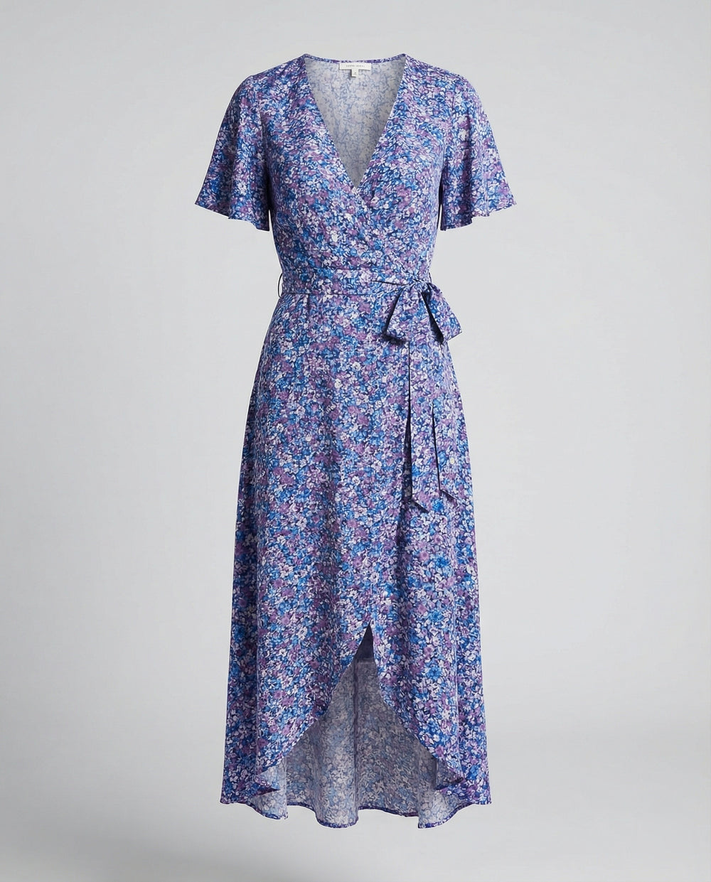 Damen Blumenkleid Midi mit Gürtel