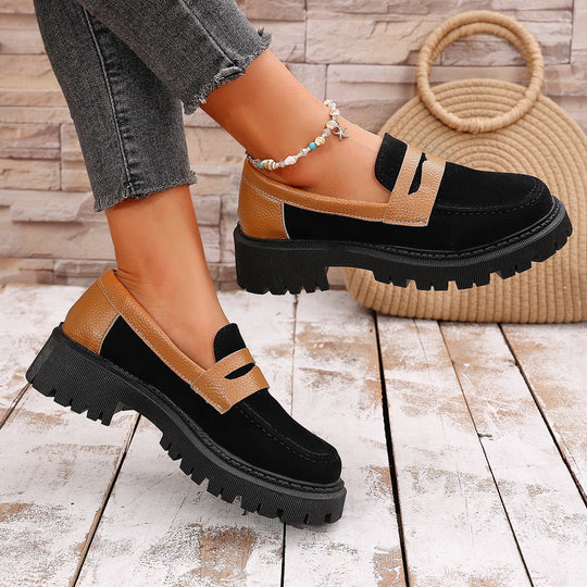 Damen Komfortable Slip-On Mokassins mit rutschfester Sohle und modischem Design EB