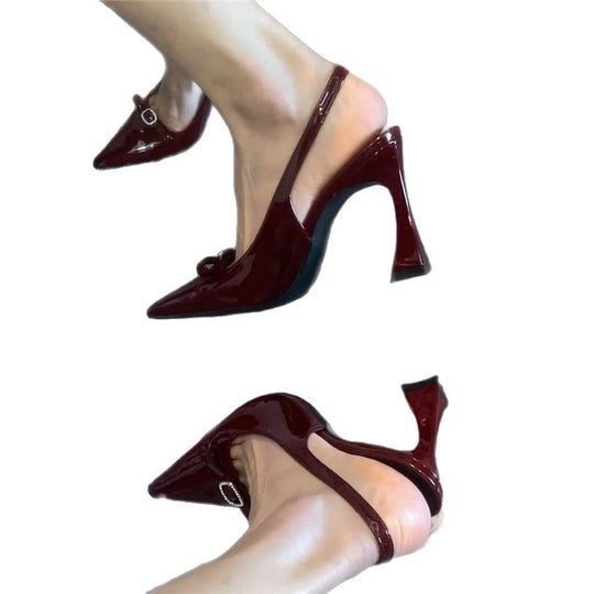 Damen elegante Slingback High Heels mit stilvollem Absatz EB