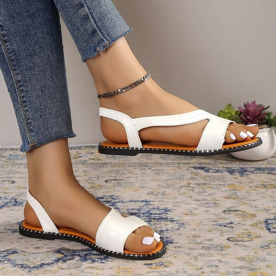 Damen bequeme Riemen-Sandalen mit ergonomischem Fußbett EB