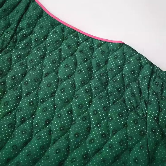 Damen gesteppte Freizeitjacke mit kontrastierenden Paspeln und eleganter Knopfleiste EB
