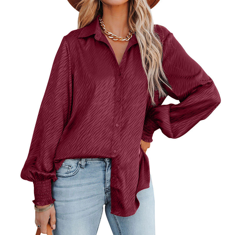 Damen Elegante Bluse mit Raffungen und lässigem Schnitt EB