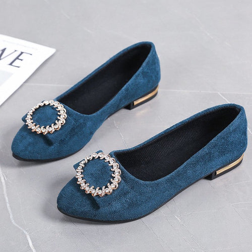 Damen elegante Ballerinas mit zartem Schmuckdetail EB