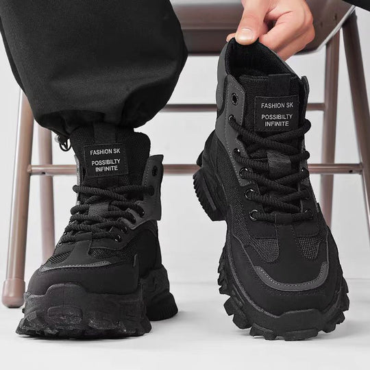 Damen Sportliche High-Top Sneakers mit rutschfester Sohle und stabiler Fersenkonstruktion EB