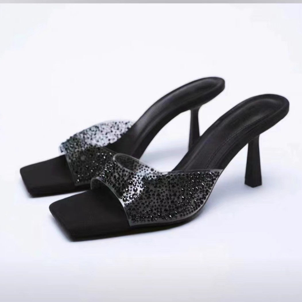 Damen Glitzernde Plateau-Pumps mit elegantem Riemen und komfortablem Fußbett EB