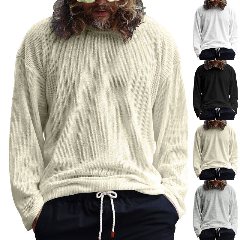 Herren lässiges Langarmshirt aus atmungsaktivem Waffelstoff EB