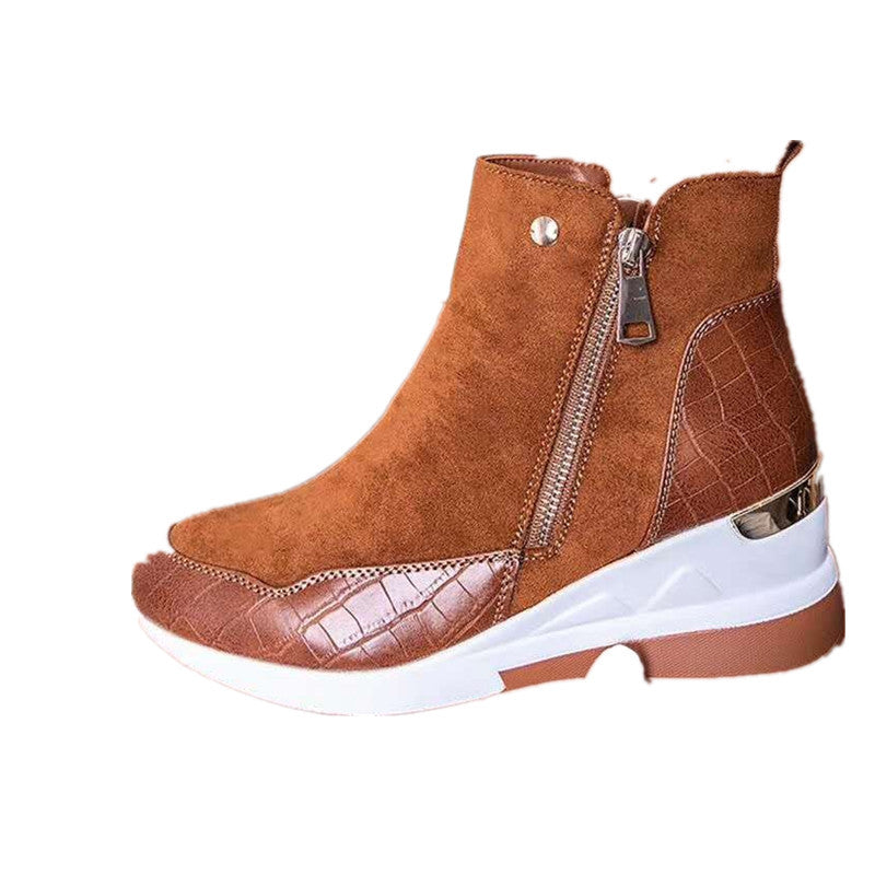 Damen Stiefeletten mit modischem Reißverschluss und eleganter Sohle EB