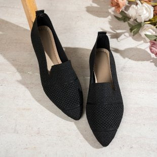 Damen Elegante und atmungsaktive Ballerinas mit perforierter Obermaterial EB