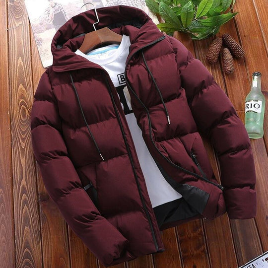 Herren nan wattierte Kapuzen-Winterjacke mit wasserabweisender Außenhülle und gesteppter Isolierung EB