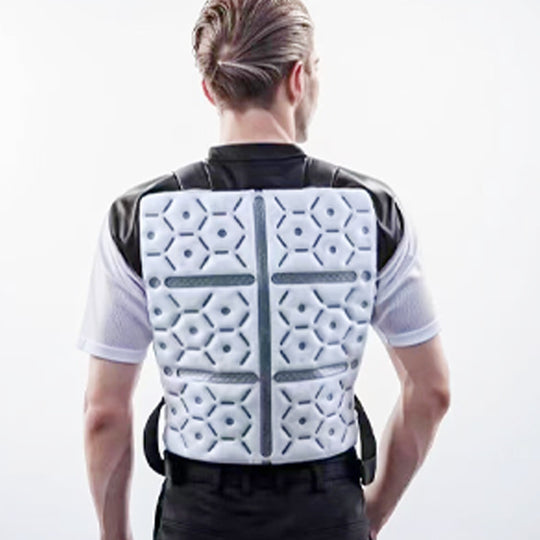 Herren nan ergonomische stoßdämpfende Rückenprotektor Weste mit modularen Luftpolstern EB
