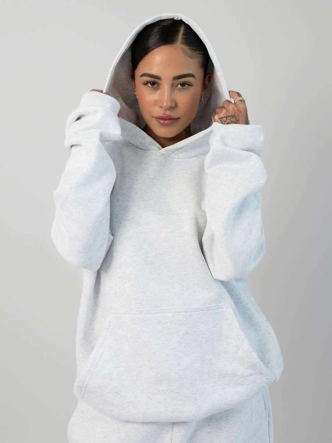 Damen nan lässige Sweatpants mit hohem Bund, seitlichen Eingrifftaschen und elastischen Bündchen EB