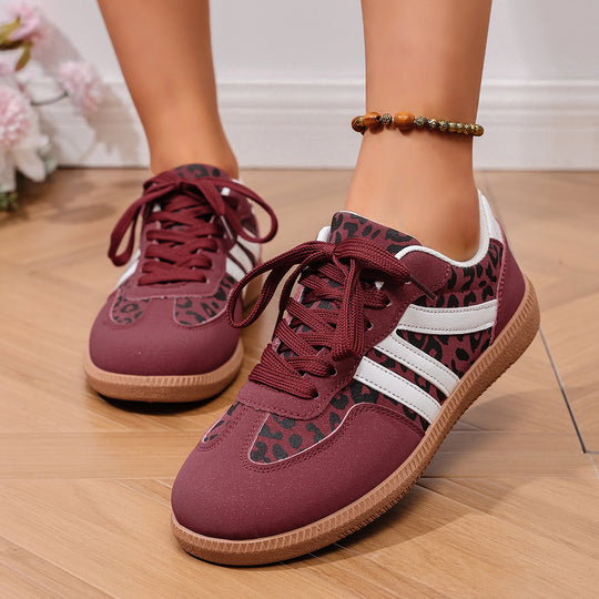 Damen Modische Sneakers mit schimmerndem Obermaterial und rutschfester Sohle EB