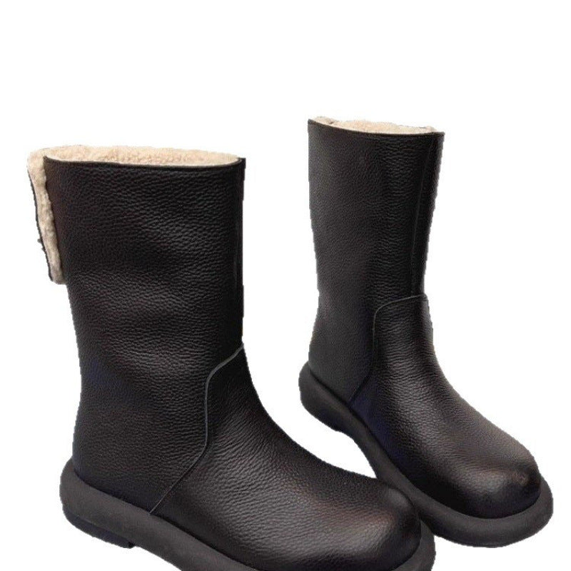 Damen Kuschelige Winterstiefel mit warmem Innenfutter und rutschfester Sohle EB