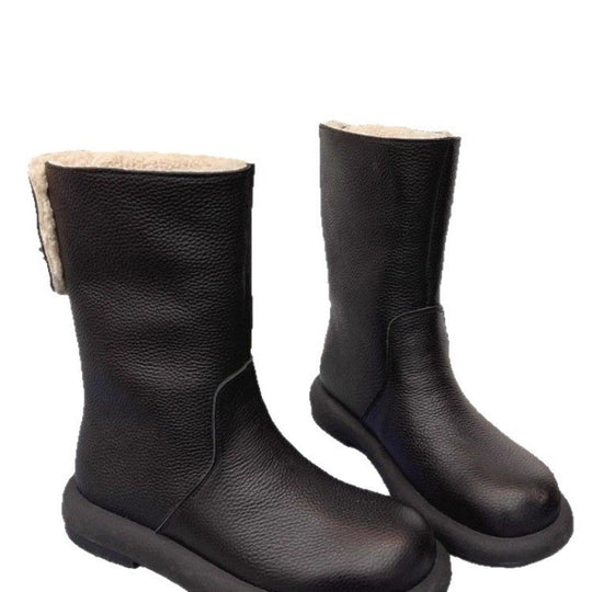 Damen Kuschelige Winterstiefel mit warmem Innenfutter und rutschfester Sohle EB