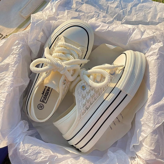 Damen Bequeme Sneakers mit trendy Plateau von EB