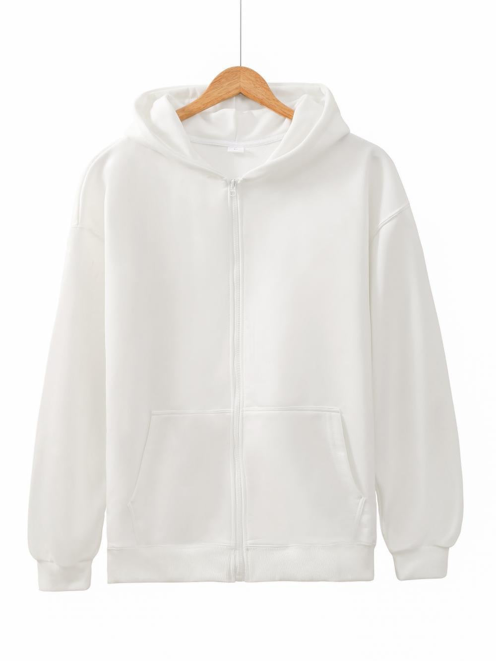 Unisex nan leichter Reißverschluss-Hoodie mit innen angerautem French-Terry, flachen Nähten und Kängurutaschen EB