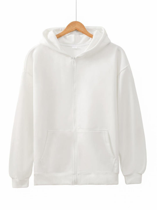 Unisex nan leichter Reißverschluss-Hoodie mit innen angerautem French-Terry, flachen Nähten und Kängurutaschen EB