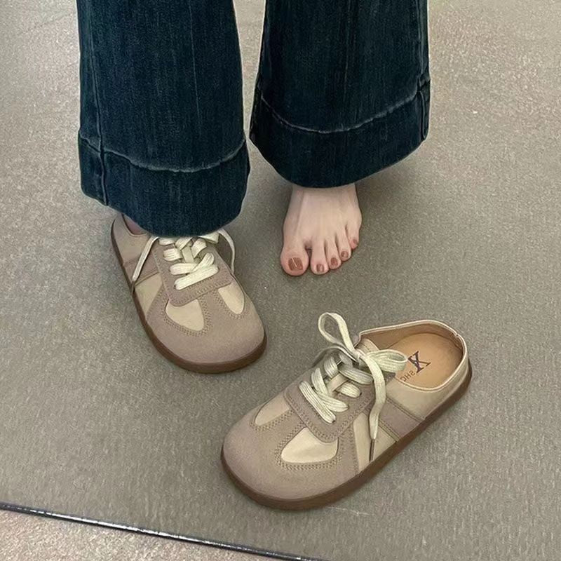 Damen Clogs mit atmungsaktiven Einsätzen und bequemer Schnürung EB