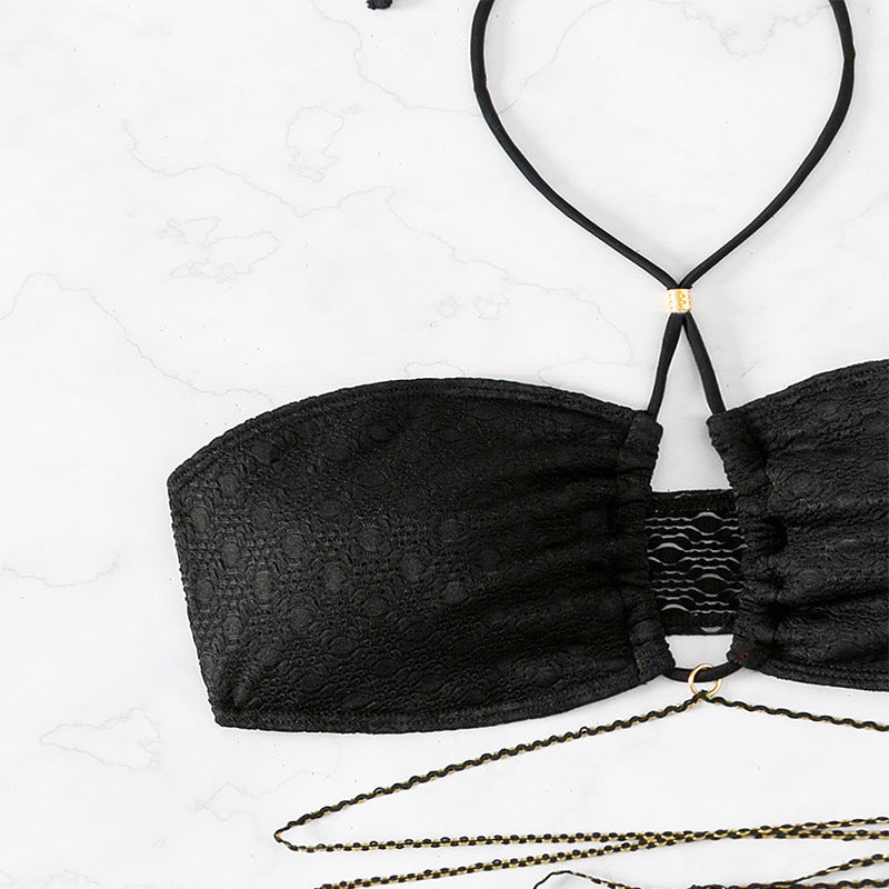 Damen Bandeau-Bikini mit raffiniertem Schnürdesign EB