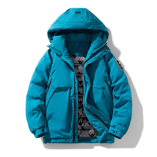 Unisex wasserabweisende gesteppte Winterjacke mit Kapuze und Thermoisolierung EB
