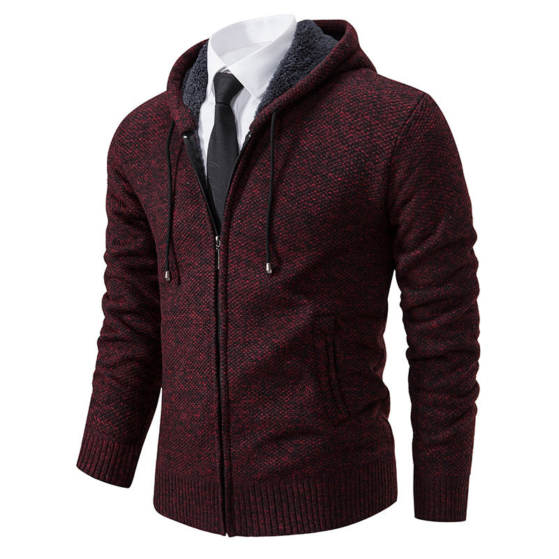 Herren Strickjacke mit modernem Schnitt und praktischem Reißverschluss EB