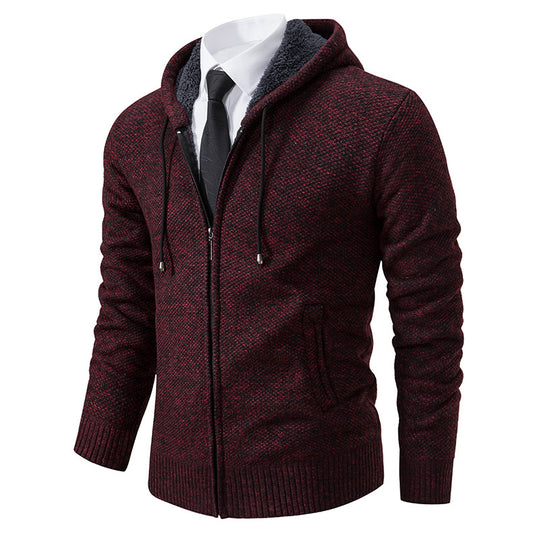 Herren Strickjacke mit modernem Schnitt und praktischem Reißverschluss EB