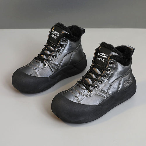 Damen warme Winterschuhe mit kuscheligem Innenfutter und rutschfester Sohle EB