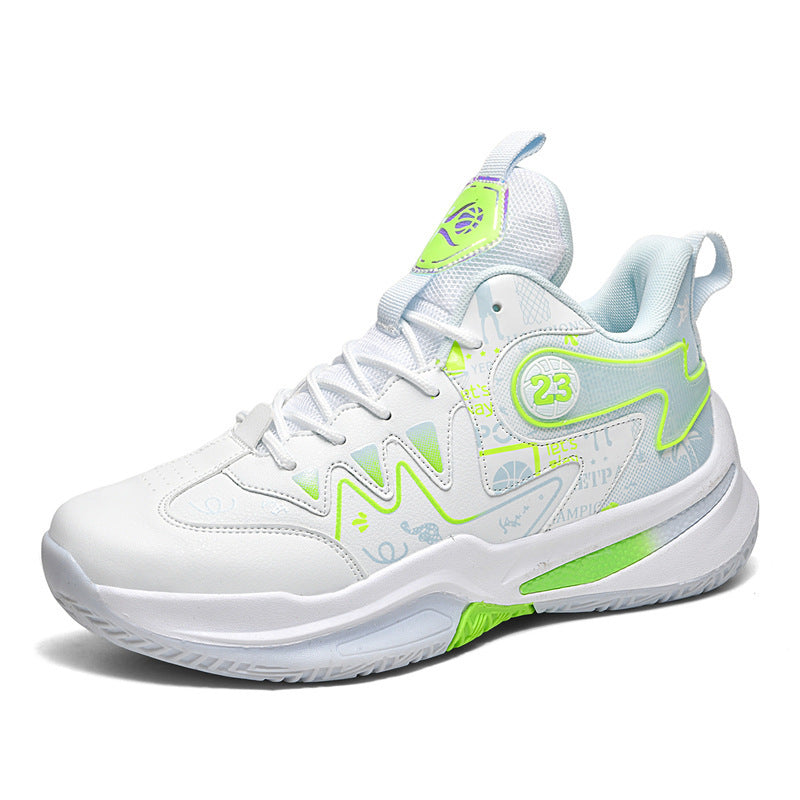 Damen Sportliche High-Top Basketball-Sneaker mit atmungsaktiver Mesh-Oberfläche und dämpfendem Fußbett EB