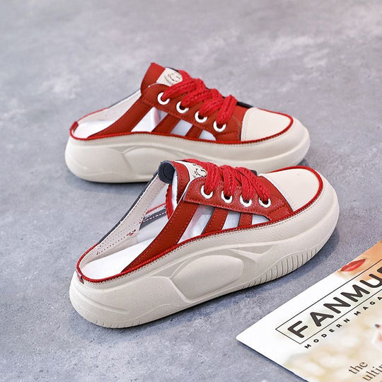 Damen Sportliche Slip-On Sneakers mit atmungsaktivem Design und gepolsterter Sohle EB