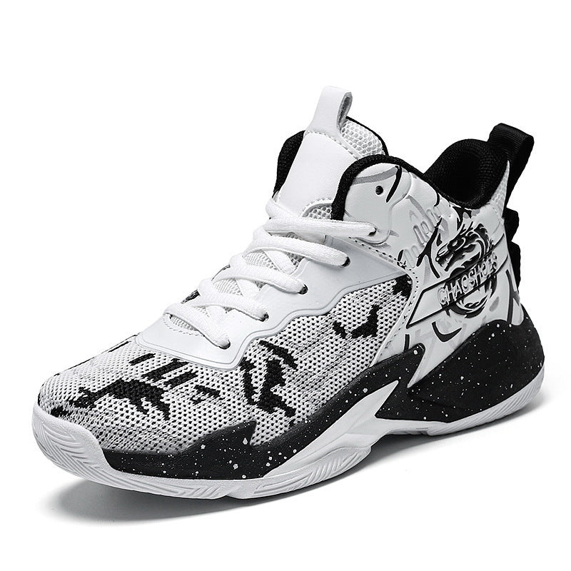 Herren High-Top Basketball-Sneaker mit gestricktem Mesh-Obermaterial, stabiler Fersenkappe und griffiger Profillaufsohle EB