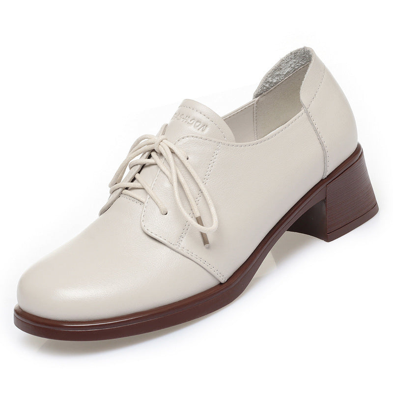Damen Elegante und bequeme Schnürschuhe mit Blockabsatz EB