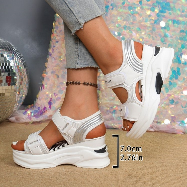 Damen Sportliche Sandalen mit gepolstertem Fersenriemen EB