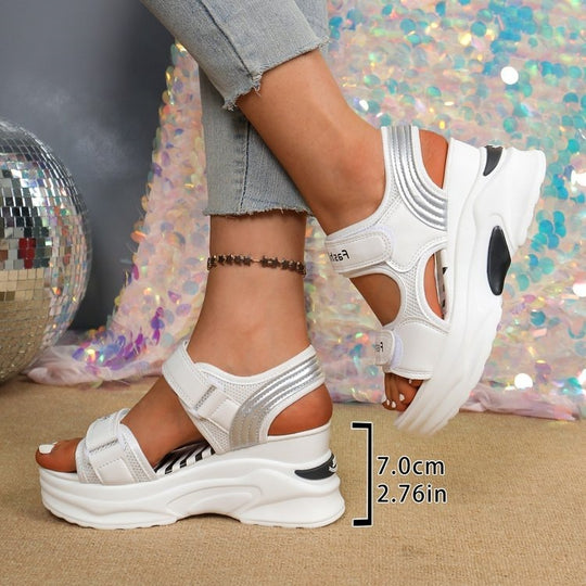 Damen Sportliche Sandalen mit gepolstertem Fersenriemen EB