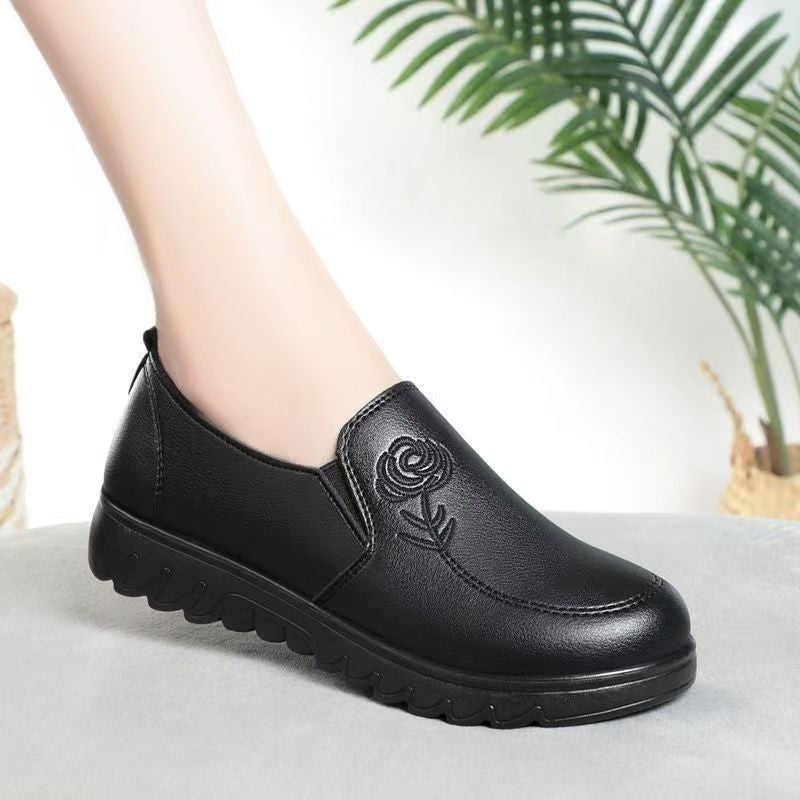 Damen Bequeme Slipper mit verspieltem Rosenmotiv EB