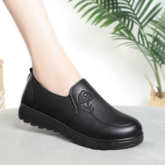 Damen Bequeme Slipper mit verspieltem Rosenmotiv EB