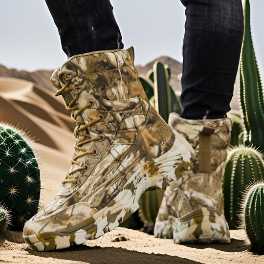 Herren Camouflage Outdoor-Stiefel mit rutschfester Sohle und isolierender Fütterung EB