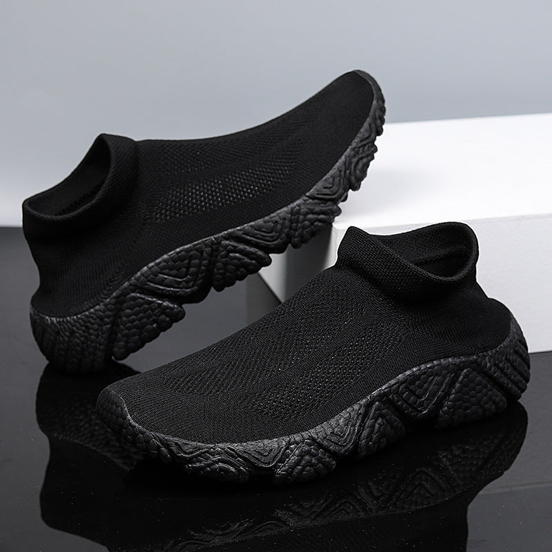 Damen Sportliche Knit Slip-On Sneakers mit rutschfester Sohle EB