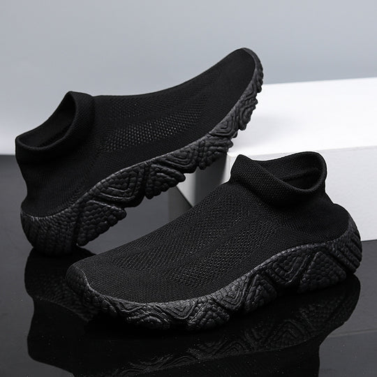 Damen Sportliche Knit Slip-On Sneakers mit rutschfester Sohle EB